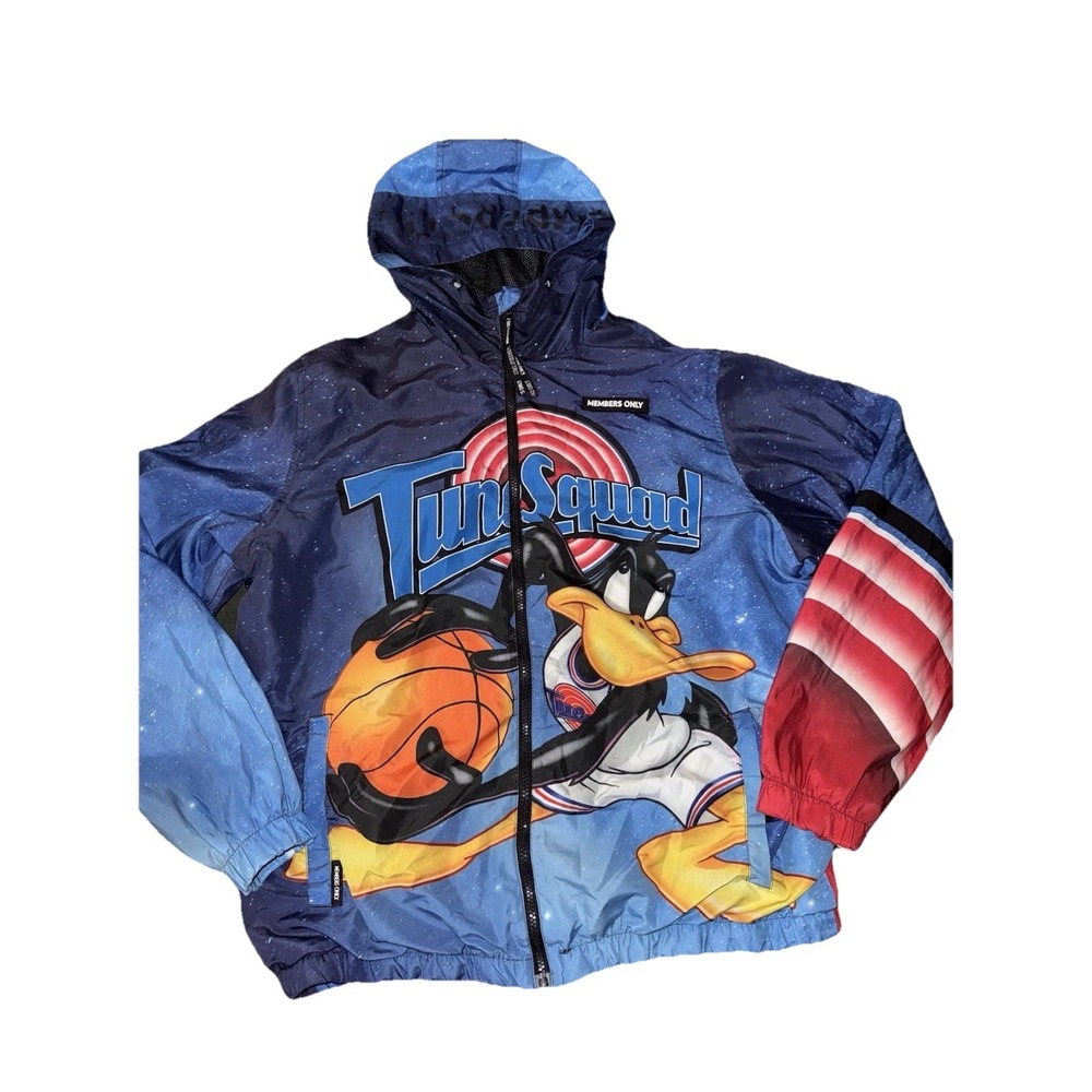 Members‎ Only X Space Jam Tune Squad All Over Print Retro Windbreaker Jacket XL